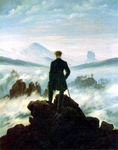 Wanderer Above the Sea of Fog, by Caspar David Friedrich, 1818. 